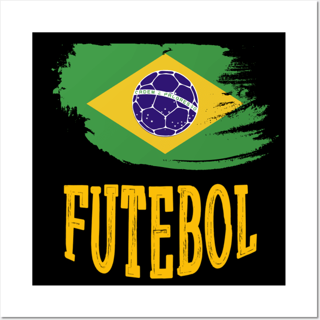 Brazil Futebol Fan Wall Art by footballomatic